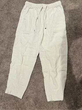 Zara Women’s Cream Drawstring Pants, Small